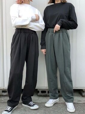 Lemaire Uniqlo U Gathered Sweats Dark Green Pleated Wide Pants M Minimalist